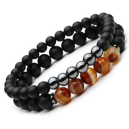 Hematite & Agate Bracelet